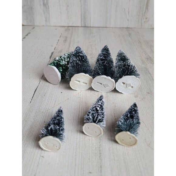 Vintage Lemax pine tree Snow set village accessory xmas - Picture 6 of 6